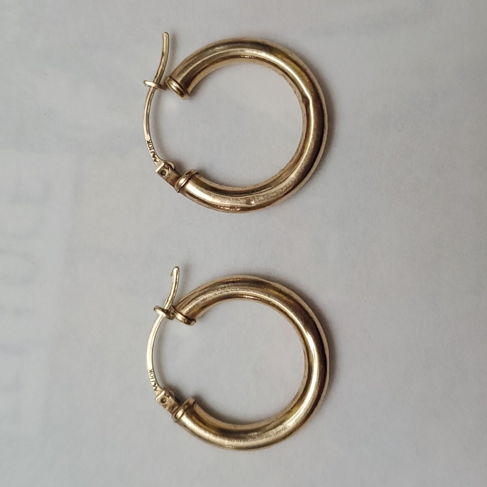 Solid 10kt gold hoops